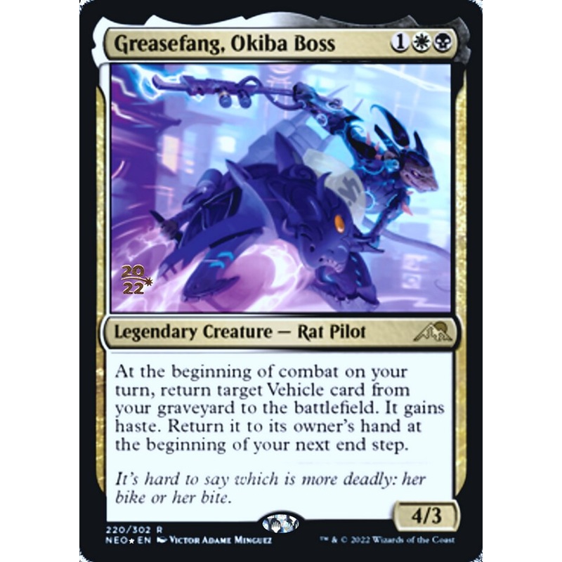 Greasefang, Okiba Boss [Kamigawa: Neon Dynasty Prerelease Promos]