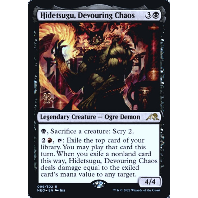 Hidetsugu, Devouring Chaos [Kamigawa: Neon Dynasty Prerelease Promos]