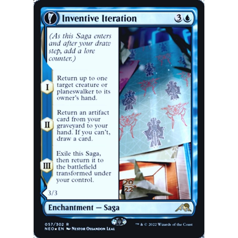 Inventive Iteration // Living Breakthrough [Kamigawa: Neon Dynasty Prerelease Promos]