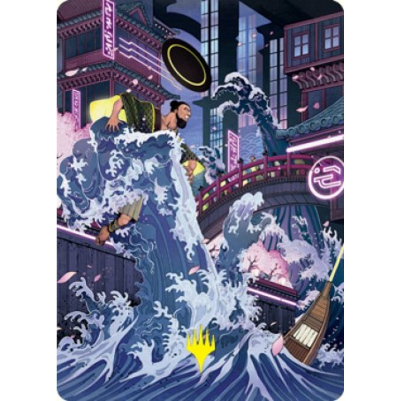Invoke Despair Art Card (Gold-Stamped Signature) [Kamigawa: Neon Dynasty Art Series]