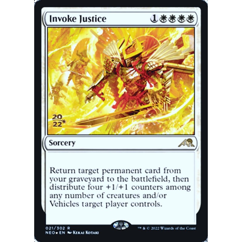 Invoke Justice [Kamigawa: Neon Dynasty Prerelease Promos]