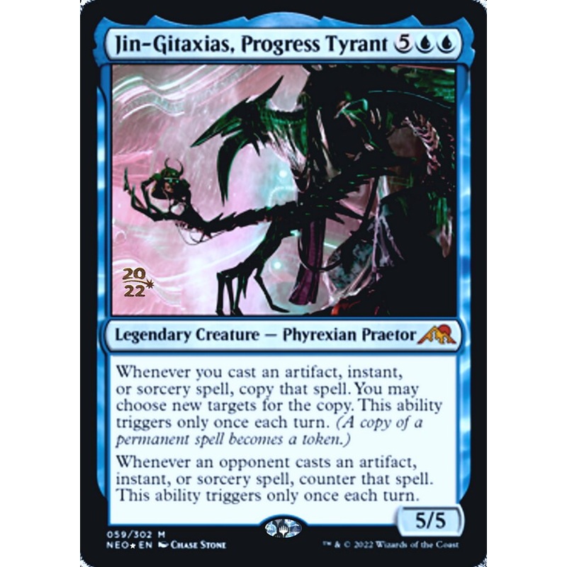 Jin-Gitaxias, Progress Tyrant [Kamigawa: Neon Dynasty Prerelease Promos]
