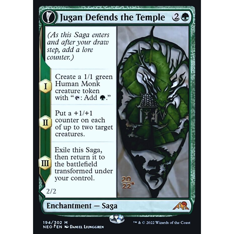 Jugan Defends the Temple // Remnant of the Rising Star [Kamigawa: Neon Dynasty Prerelease Promos]