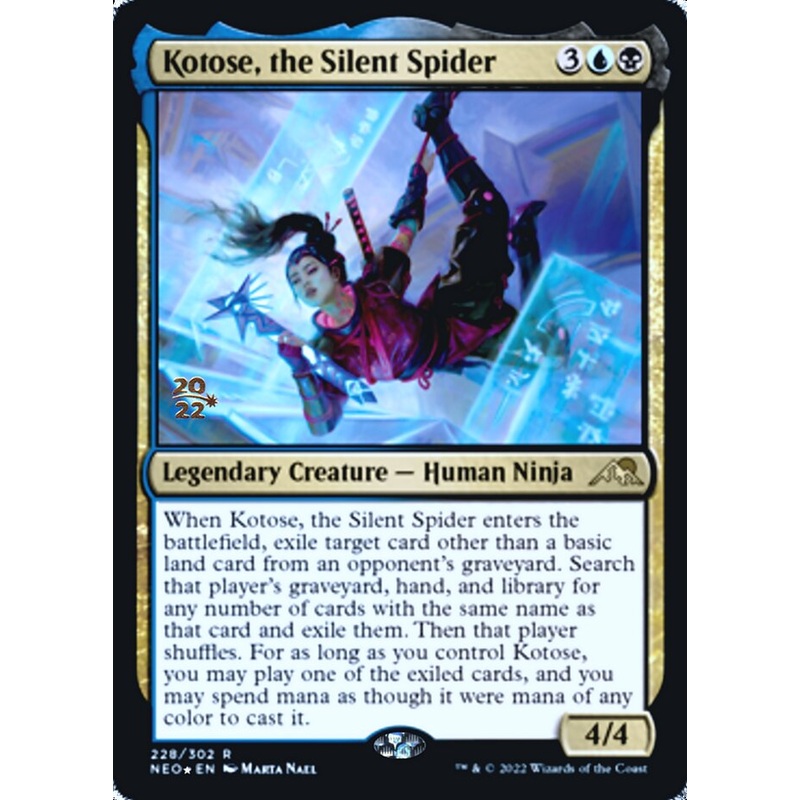 Kotose, the Silent Spider [Kamigawa: Neon Dynasty Prerelease Promos]