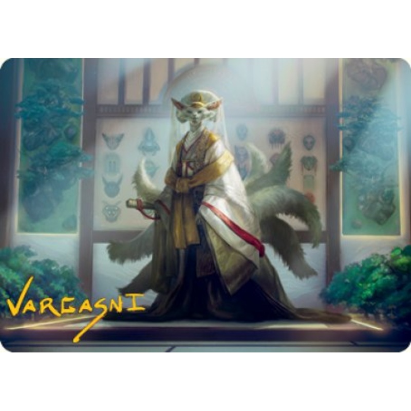 Light-Paws, Emperor's Voice Art Card (Gold-Stamped Signature) [Kamigawa: Neon Dynasty Art Series]