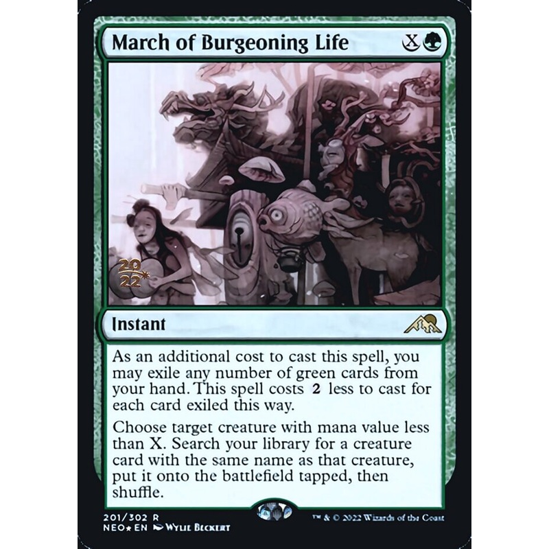 March of Burgeoning Life [Kamigawa: Neon Dynasty Prerelease Promos]