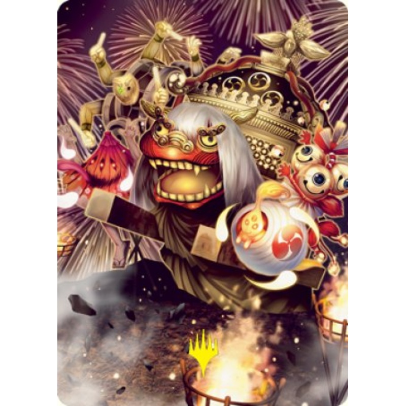 March of Reckless Joy Art Card (Gold-Stamped Signature) [Kamigawa: Neon Dynasty Art Series]