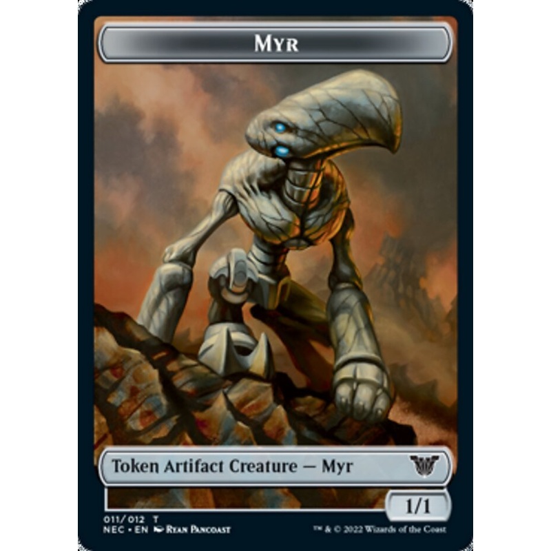 Myr // Pilot Double-Sided Token [Kamigawa: Neon Dynasty Commander Tokens]