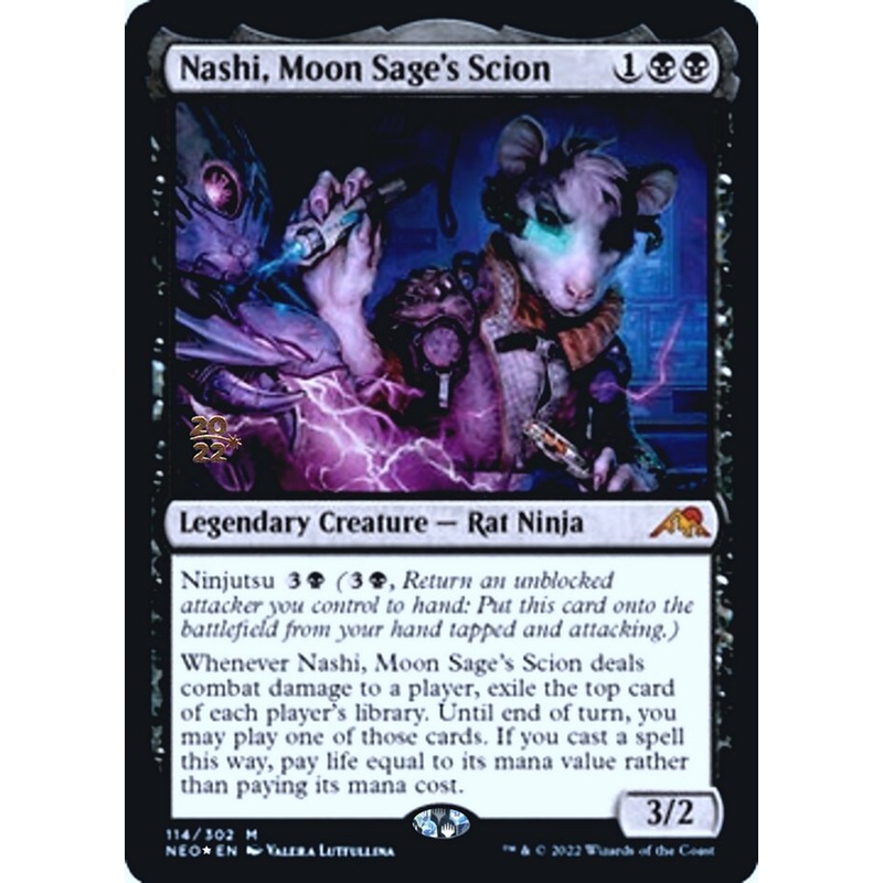 Nashi, Moon Sage's Scion [Kamigawa: Neon Dynasty Prerelease Promos]