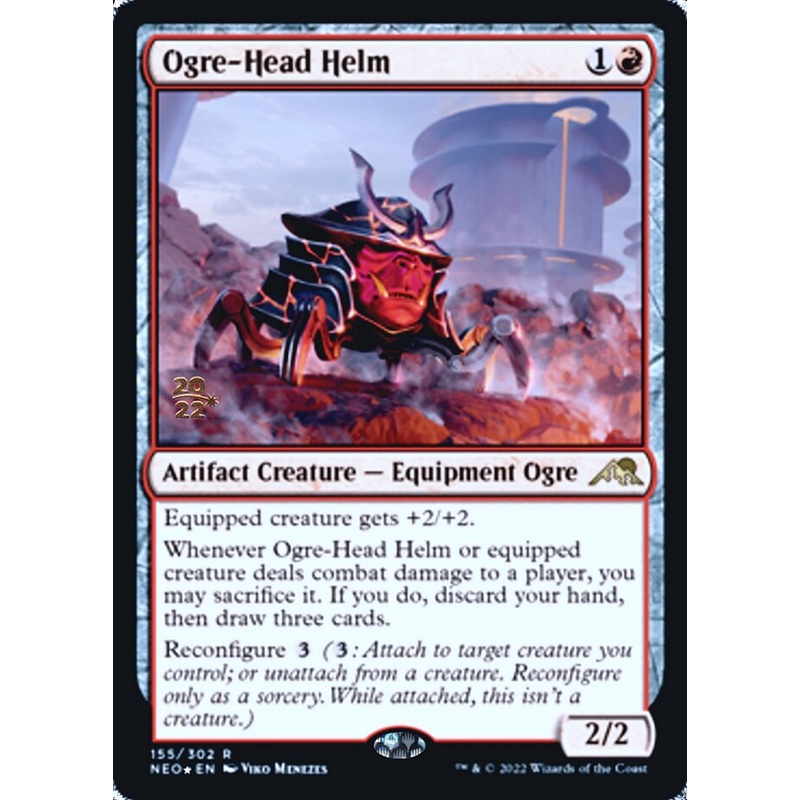 Ogre-Head Helm [Kamigawa: Neon Dynasty Prerelease Promos]