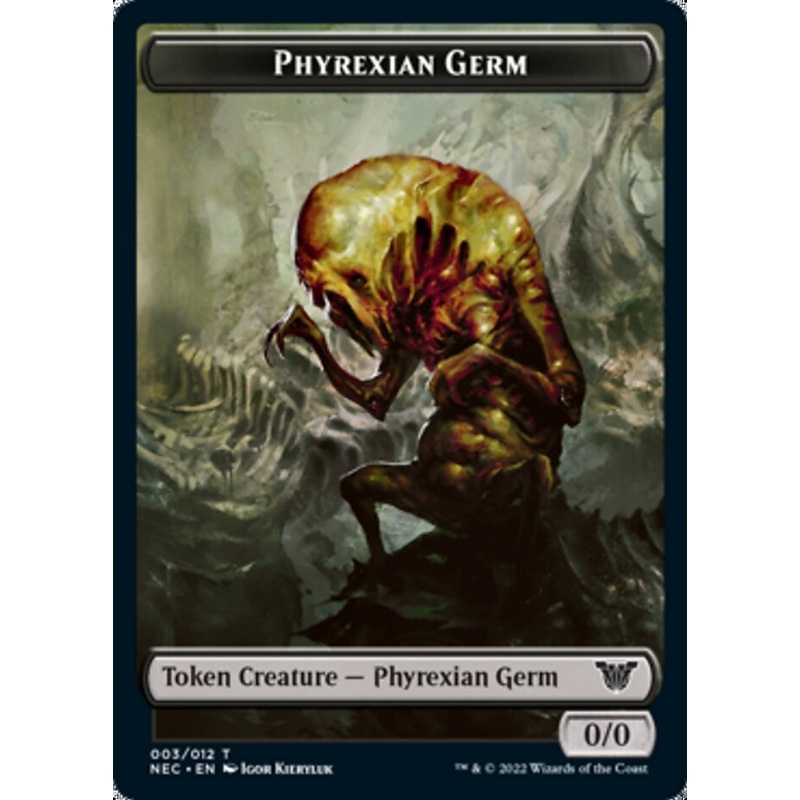 Phyrexian Germ // Spirit (002) Double-Sided Token [Kamigawa: Neon Dynasty Commander Tokens]