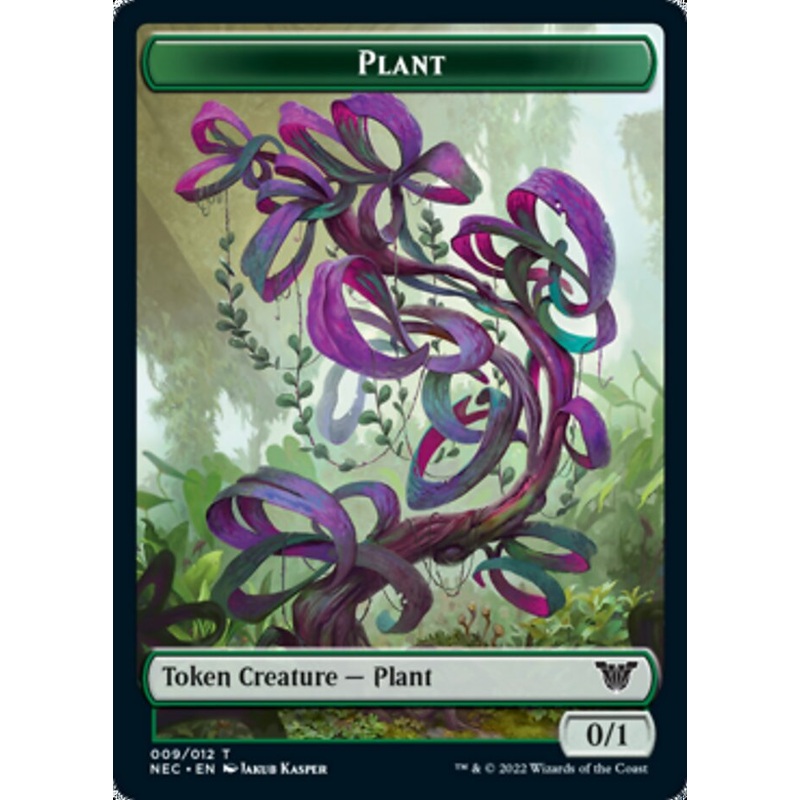 Plant // Treasure Double-Sided Token [Kamigawa: Neon Dynasty Commander Tokens]