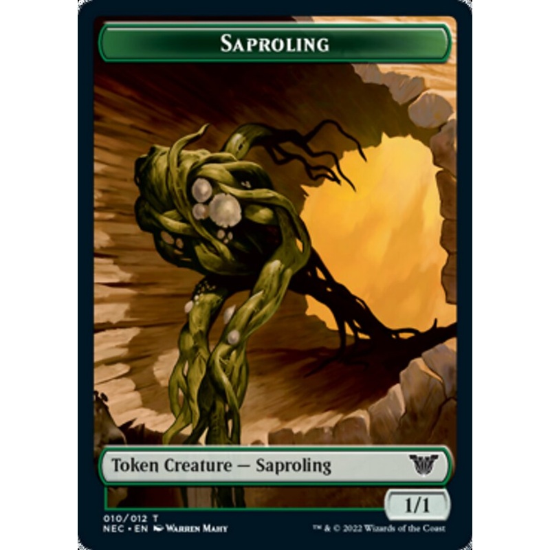 Saproling // Spirit (002) Double-Sided Token [Kamigawa: Neon Dynasty Commander Tokens]