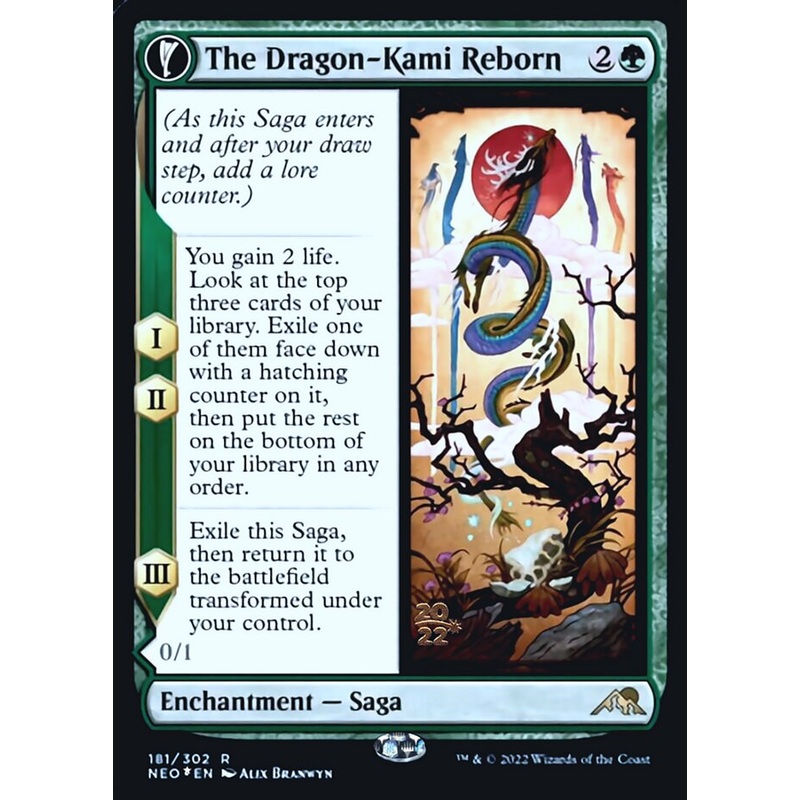 The Dragon-Kami Reborn // Dragon-Kami's Egg [Kamigawa: Neon Dynasty Prerelease Promos]