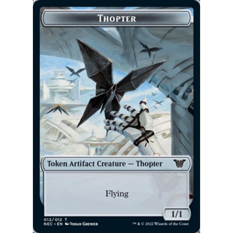 Thopter // Spirit (002) Double-Sided Token [Kamigawa: Neon Dynasty Commander Tokens]