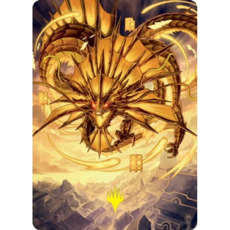 Ao, the Dawn Sky 2 Art Card (Gold-Stamped Signature) [Kamigawa: Neon Dynasty Art Series]