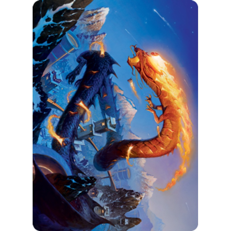 Atsushi, the Blazing Sky 1 Art Card [Kamigawa: Neon Dynasty Art Series]