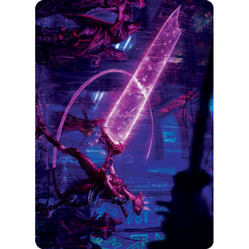 Enormous Energy Blade Art Card [Kamigawa: Neon Dynasty Art Series]