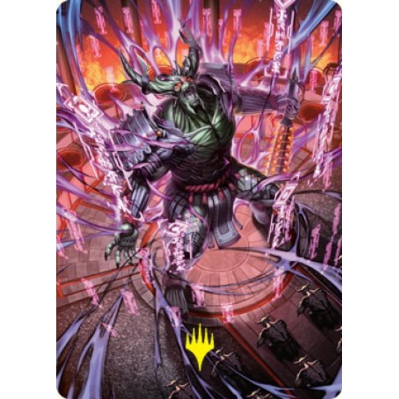 Hidetsugu, Devouring Chaos Art Card (Gold-Stamped Signature) [Kamigawa: Neon Dynasty Art Series]