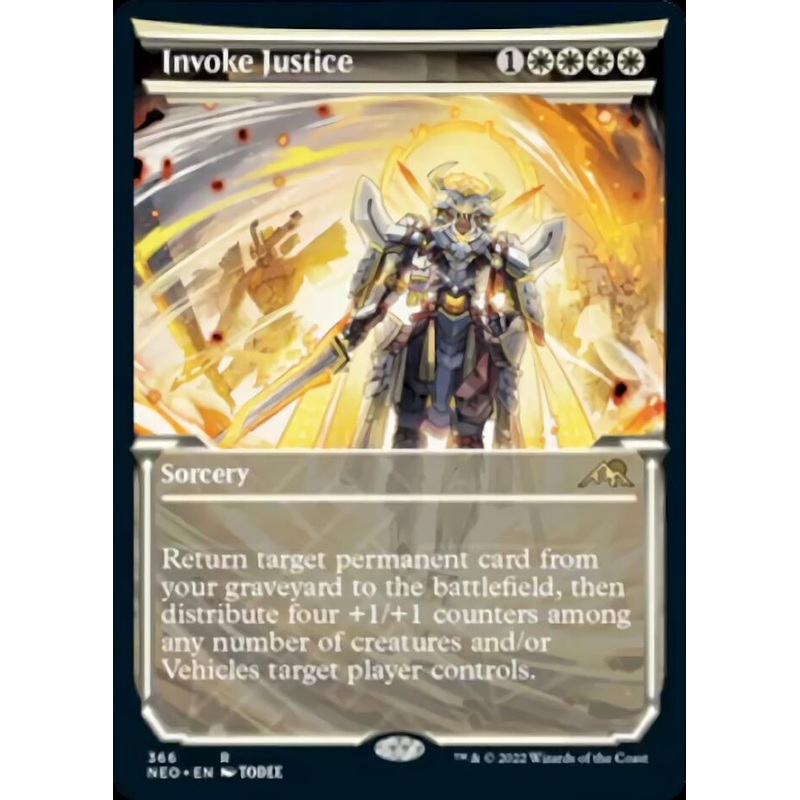 Invoke Justice (Showcase Soft Glow) [Kamigawa: Neon Dynasty]