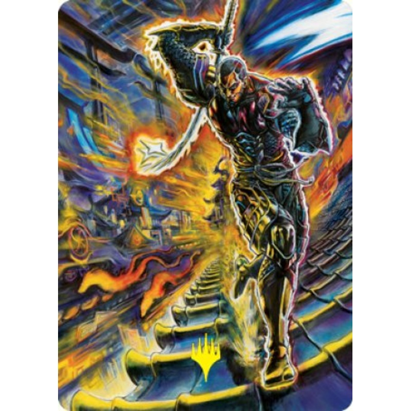 Kaito Shizuki 2 Art Card (Gold-Stamped Signature) [Kamigawa: Neon Dynasty Art Series]
