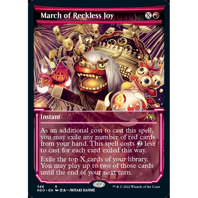 March of Reckless Joy (Showcase Soft Glow) [Kamigawa: Neon Dynasty]