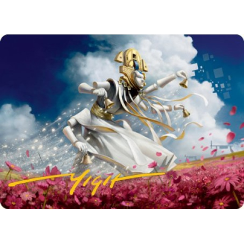 Myojin of Blooming Dawn Art Card (Gold-Stamped Signature) [Kamigawa: Neon Dynasty Art Series]