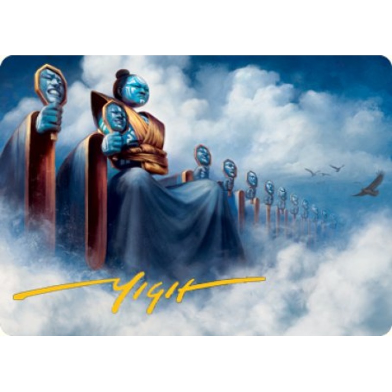 Myojin of Cryptic Dreams Art Card (Gold-Stamped Signature) [Kamigawa: Neon Dynasty Art Series]