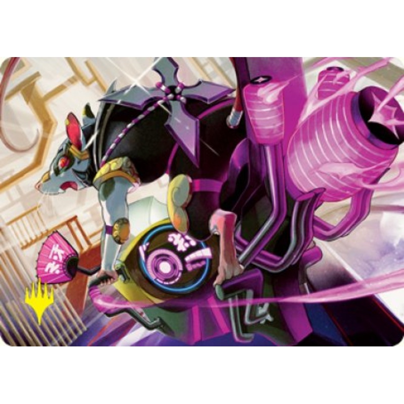 Nashi, Moon Sage's Scion Art Card (Gold-Stamped Signature) [Kamigawa: Neon Dynasty Art Series]