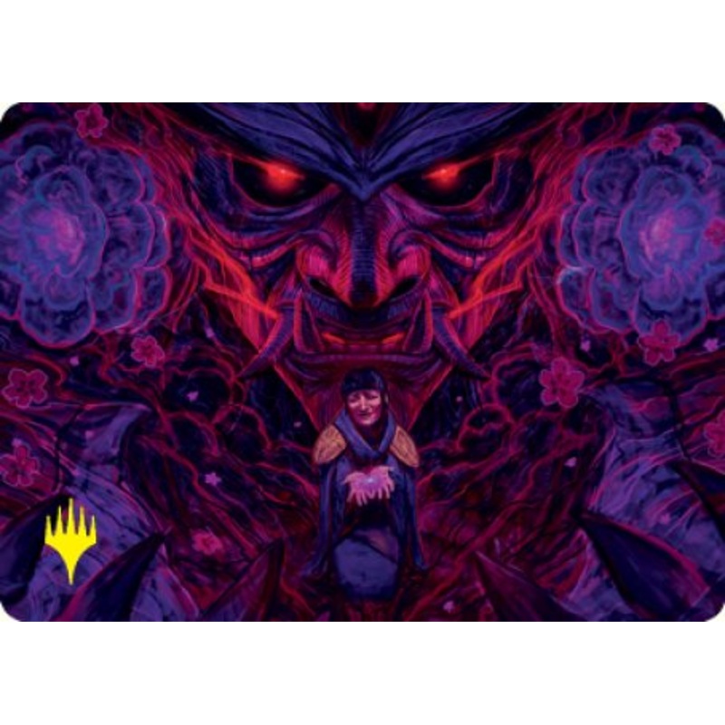 Reckoner Shakedown Art Card (Gold-Stamped Signature) [Kamigawa: Neon Dynasty Art Series]