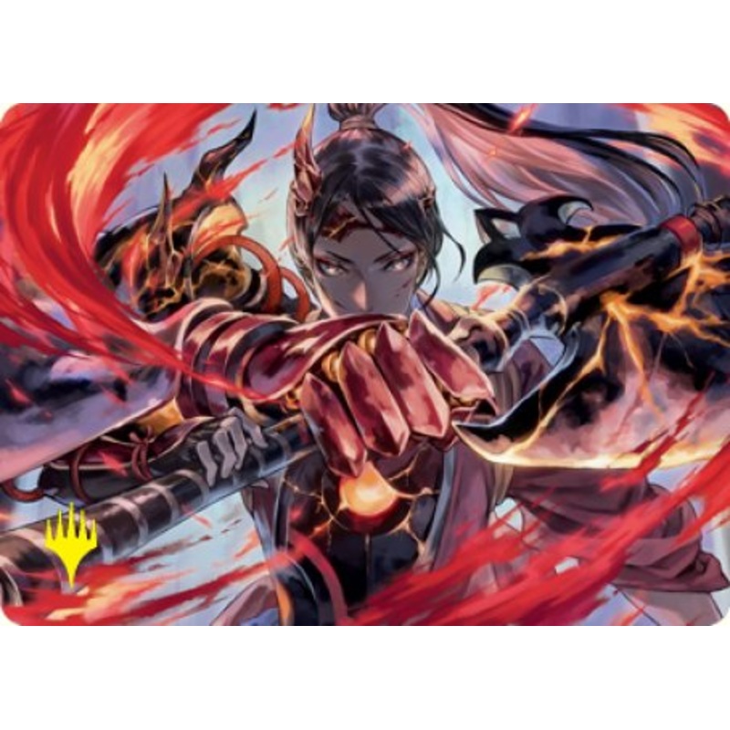 Risona, Asari Commander Art Card (Gold-Stamped Signature) [Kamigawa: Neon Dynasty Art Series]