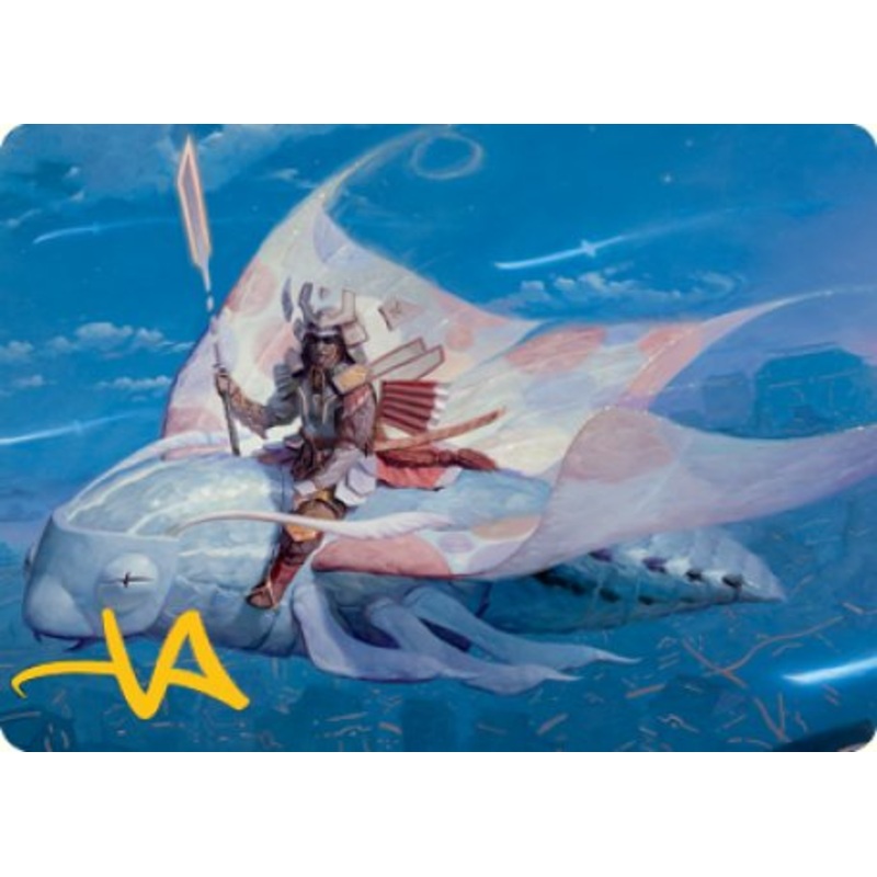 Sky-Blessed Samurai Art Card (Gold-Stamped Signature) [Kamigawa: Neon Dynasty Art Series]