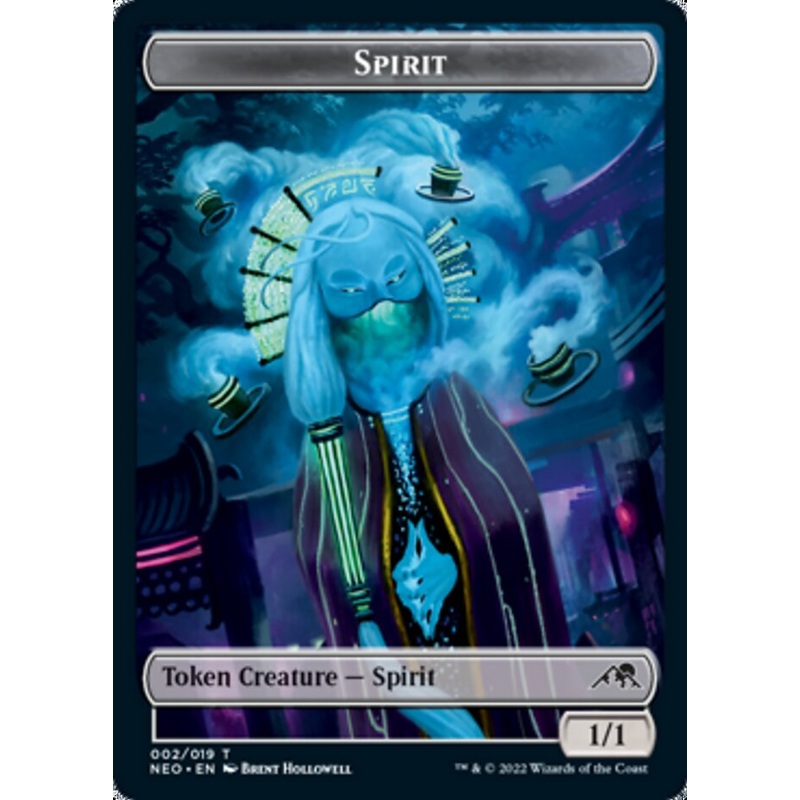 Spirit Token (002) [Kamigawa: Neon Dynasty Tokens]
