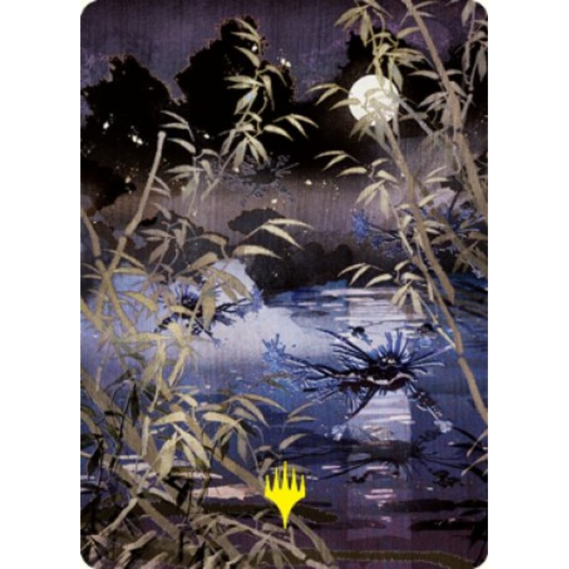 Swamp Art Card (Gold-Stamped Signature) [Kamigawa: Neon Dynasty Art Series]