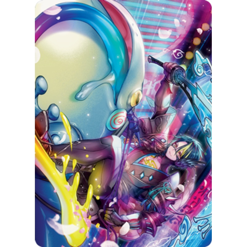 Tatsunari, Toad Rider Art Card [Kamigawa: Neon Dynasty Art Series]
