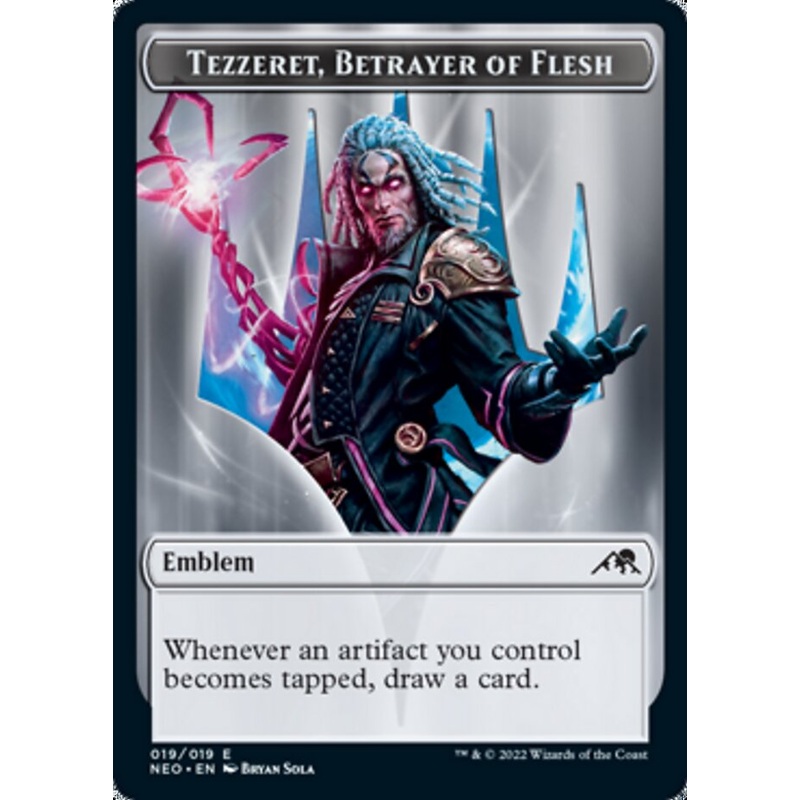 Tezzeret, Betrayer of Flesh Emblem [Kamigawa: Neon Dynasty Tokens]