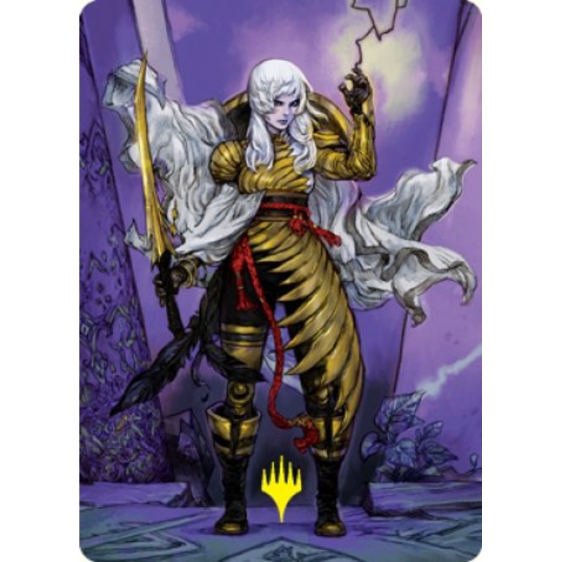 The Wandering Emperor 1 Art Card (Gold-Stamped Signature) [Kamigawa: Neon Dynasty Art Series]
