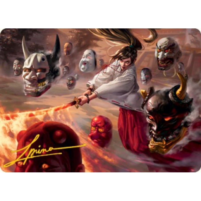 Unquenchable Fury Art Card (Gold-Stamped Signature) [Kamigawa: Neon Dynasty Art Series]