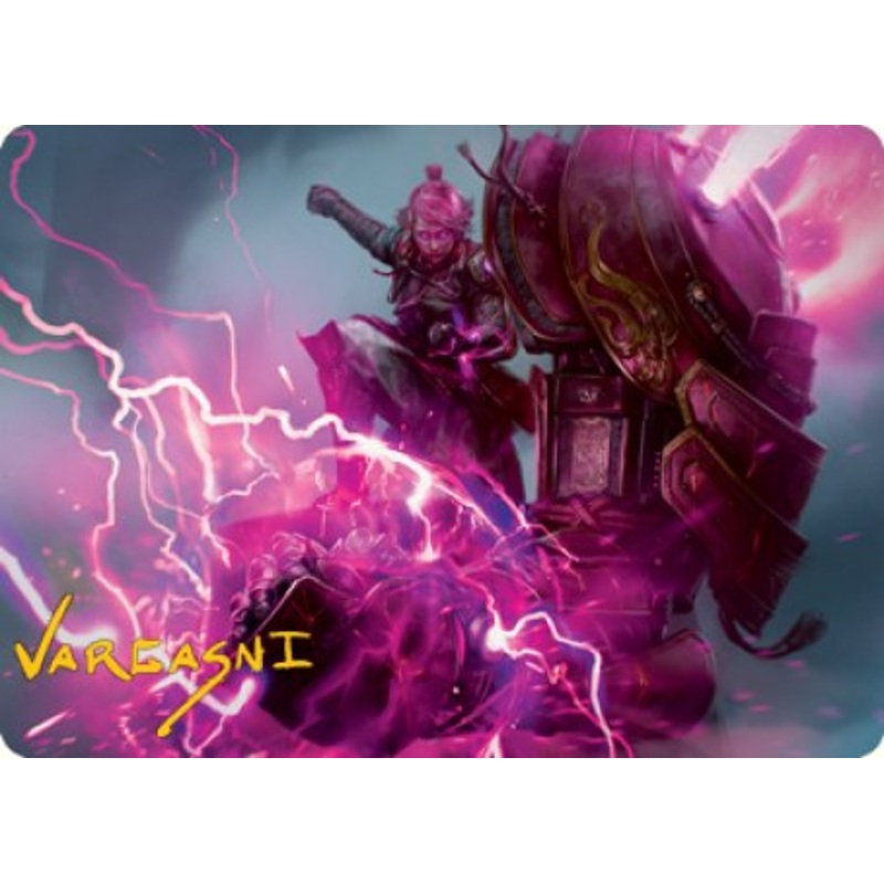 Voltage Surge Art Card (Gold-Stamped Signature) [Kamigawa: Neon Dynasty Art Series]