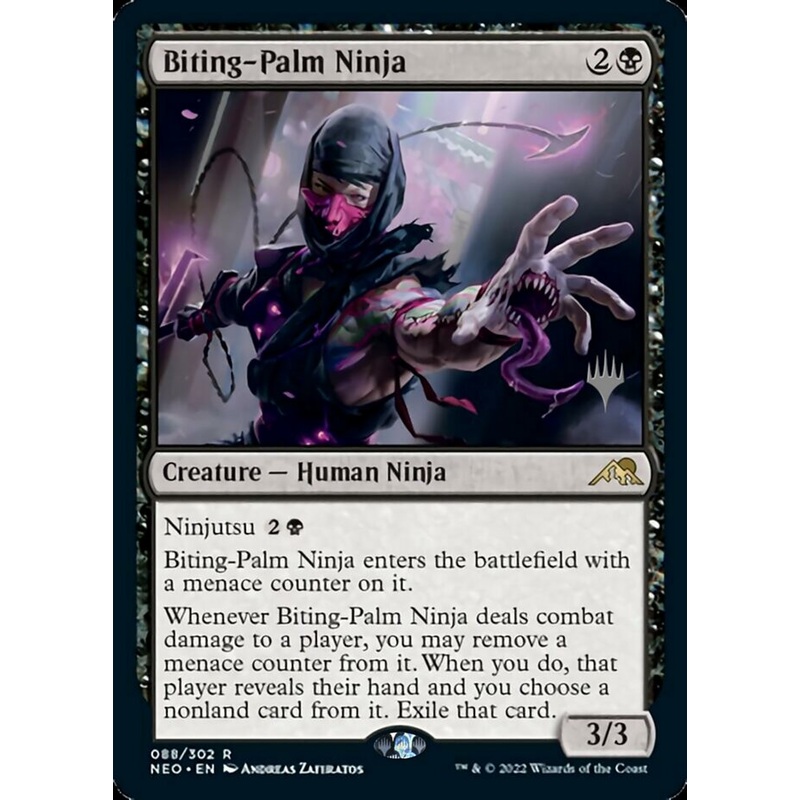 Biting-Palm Ninja (Promo Pack) [Kamigawa: Neon Dynasty Promos]