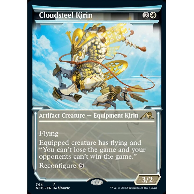 Cloudsteel Kirin (Showcase Soft Glow) [Kamigawa: Neon Dynasty]