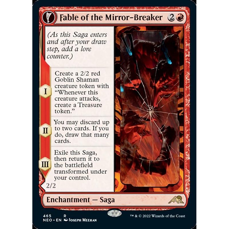 Fable of the Mirror-Breaker // Reflection of Kiki-Jiki (Extended Art) [Kamigawa: Neon Dynasty]