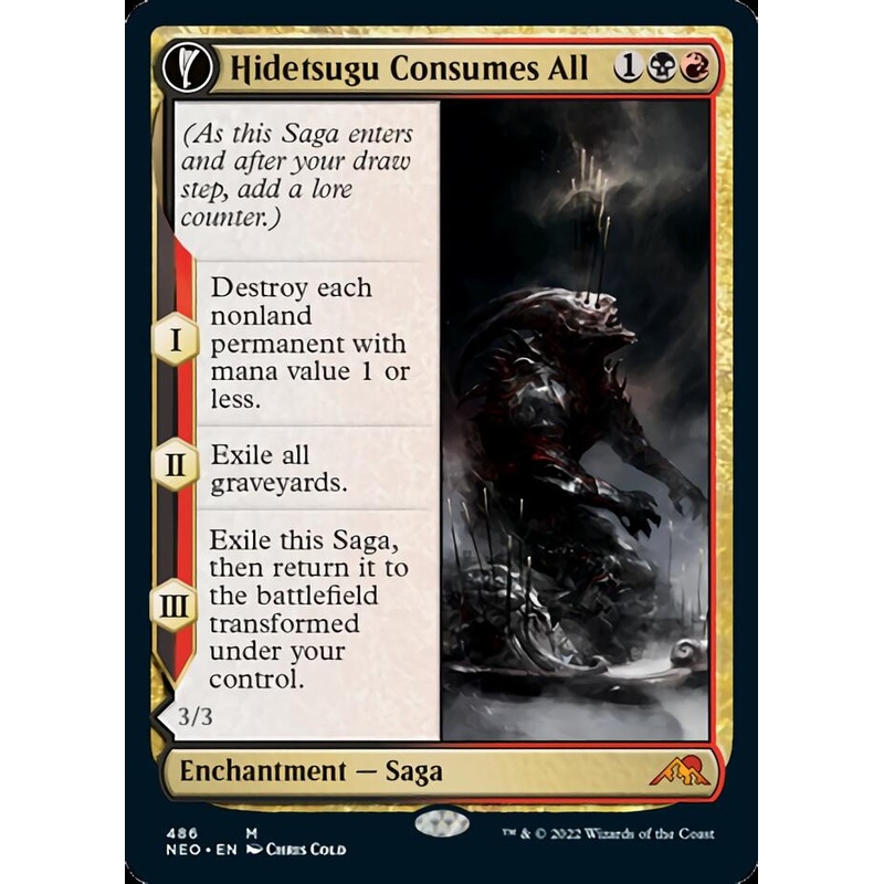 Hidetsugu Consumes All // Vessel of the All-Consuming (Extended Art) [Kamigawa: Neon Dynasty]
