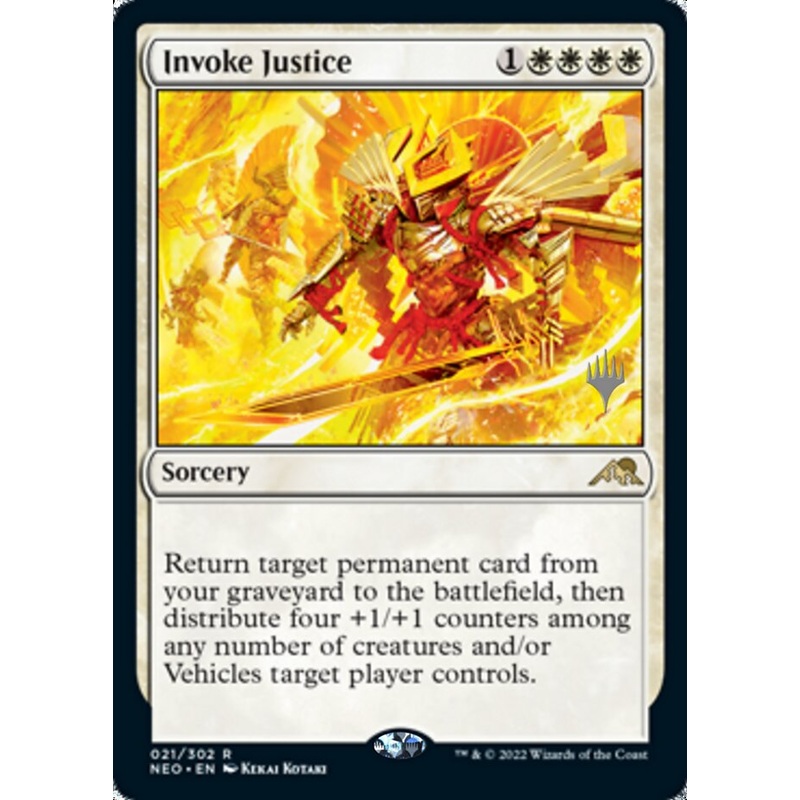 Invoke Justice (Promo Pack) [Kamigawa: Neon Dynasty Promos]