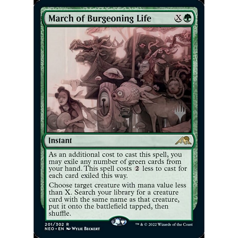 March of Burgeoning Life (Promo Pack) [Kamigawa: Neon Dynasty Promos]