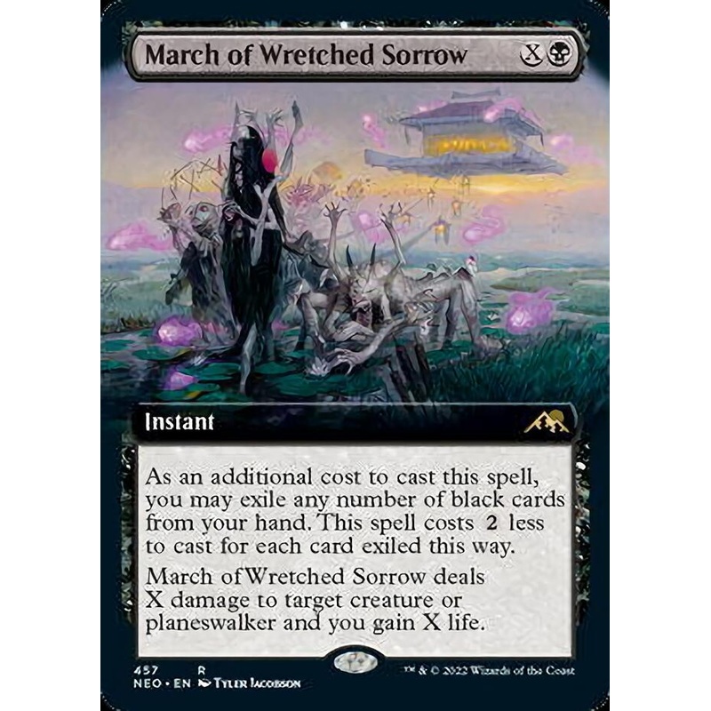 March of Wretched Sorrow (Extended Art) [Kamigawa: Neon Dynasty]