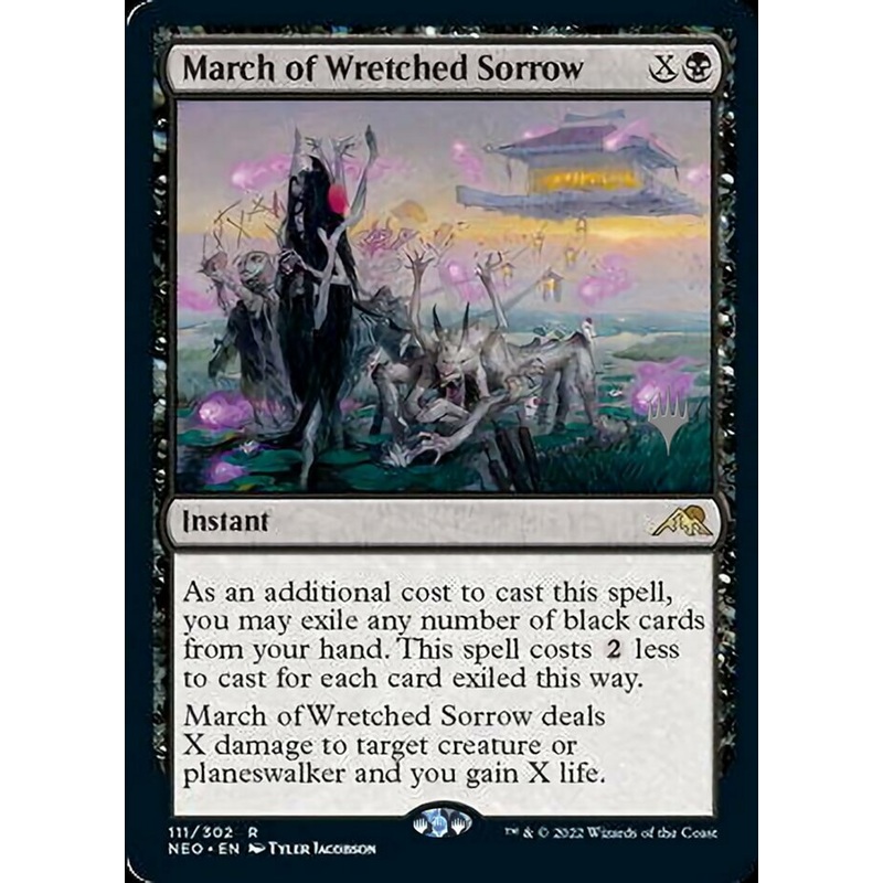 March of Wretched Sorrow (Promo Pack) [Kamigawa: Neon Dynasty Promos]