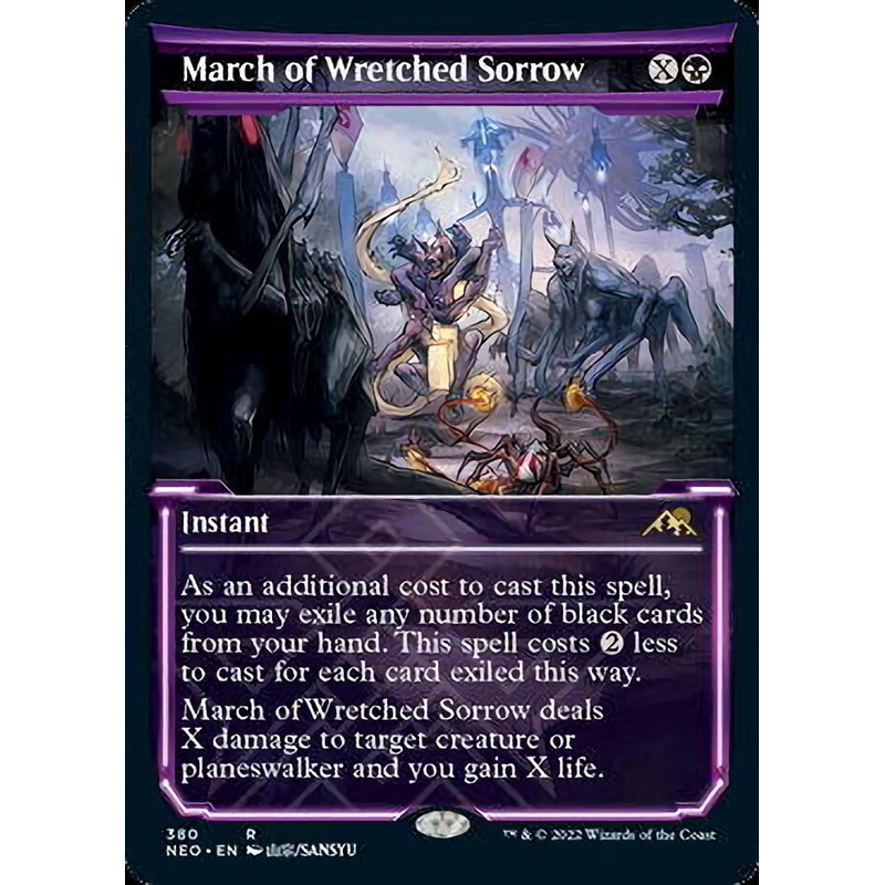 March of Wretched Sorrow (Showcase Soft Glow) [Kamigawa: Neon Dynasty]