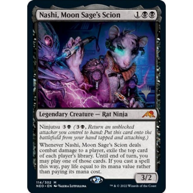 Nashi, Moon Sage's Scion (Promo Pack) [Kamigawa: Neon Dynasty Promos]