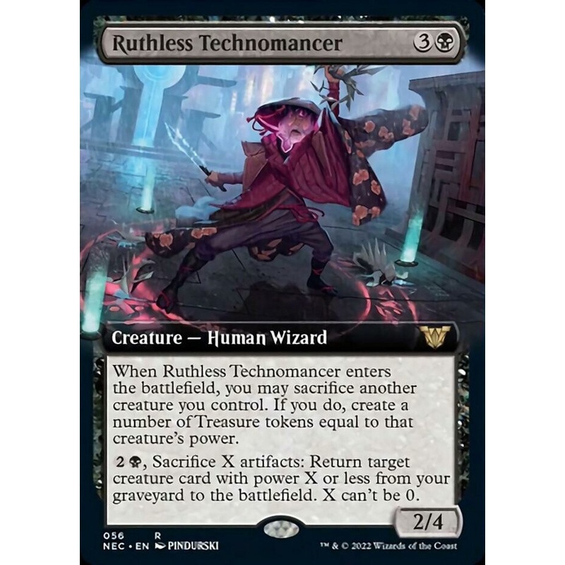 Ruthless Technomancer (Extended Art) [Kamigawa: Neon Dynasty Commander]